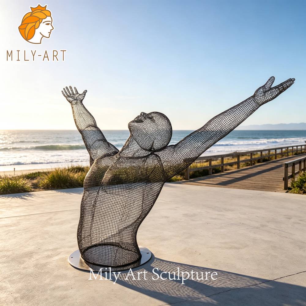 modern wire figure statue