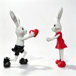 painted bunny statue for sale