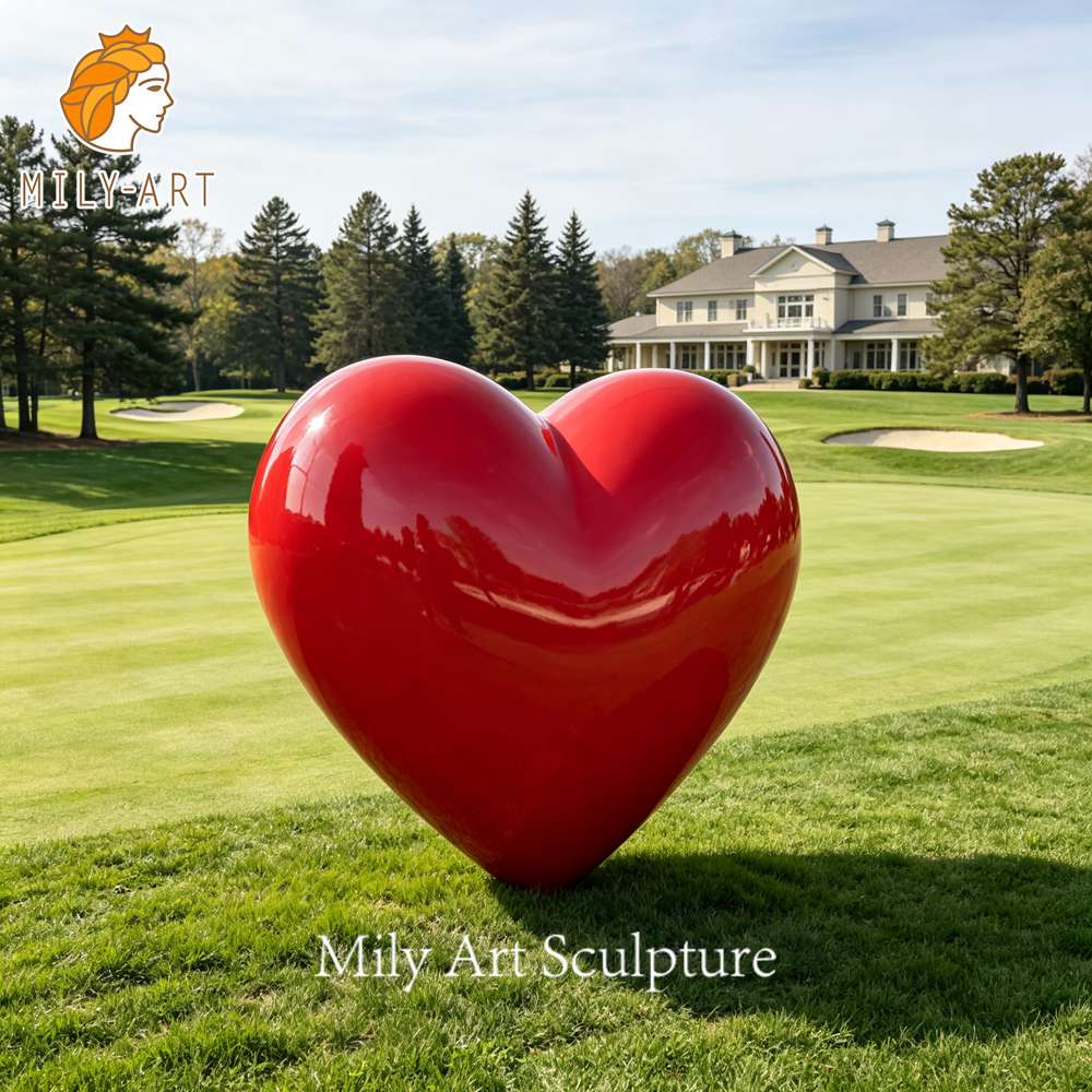 red heart sculpture outdoor