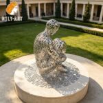 stainless steel alphabet statue