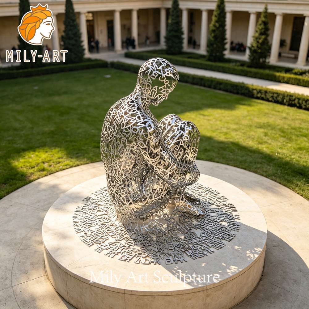 stainless steel alphabet statue