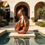stainless steel flame sculpture