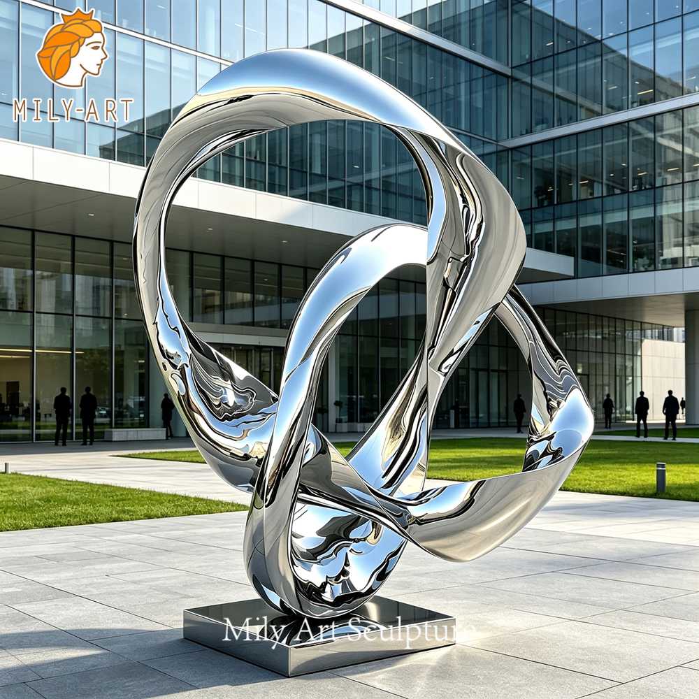 stainless steel mobius sculpture