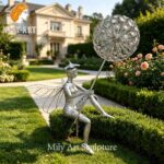 wire fairy dandelion statue