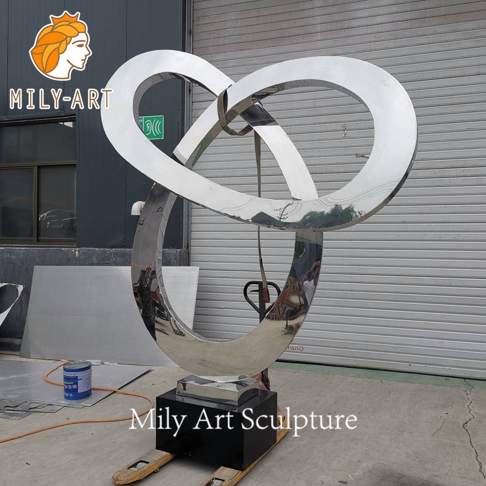Finished metal clover sculpture