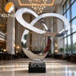 abstract metal clover sculpture