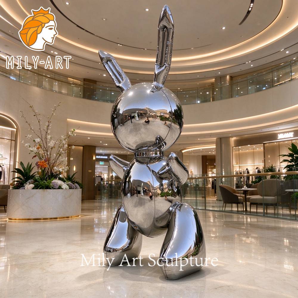 balloon rabbit sculpture shopping mall