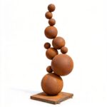 corten steel ball sculpture for sale
