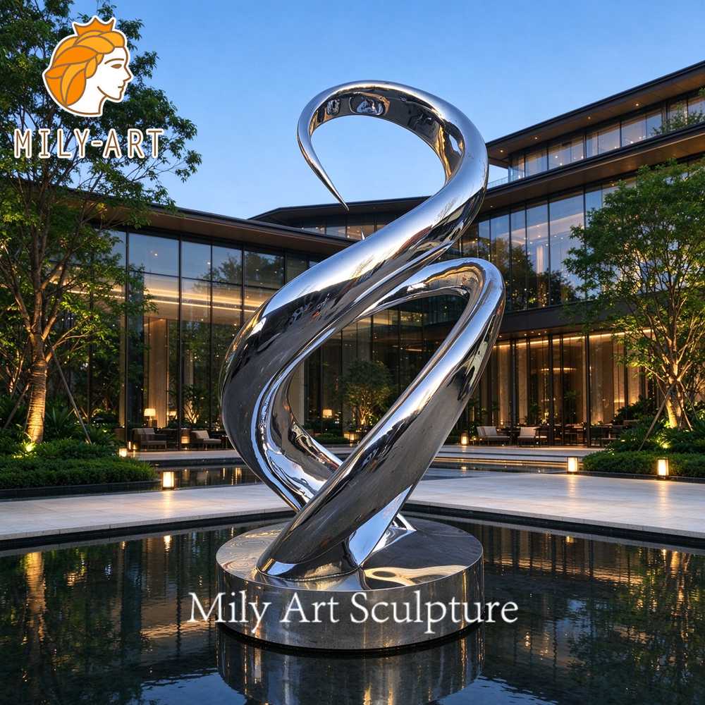 large abstract metal outdoor sculpture