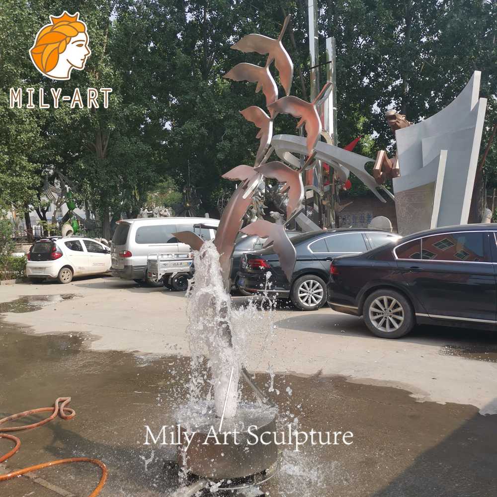 metal bird water fountain water test