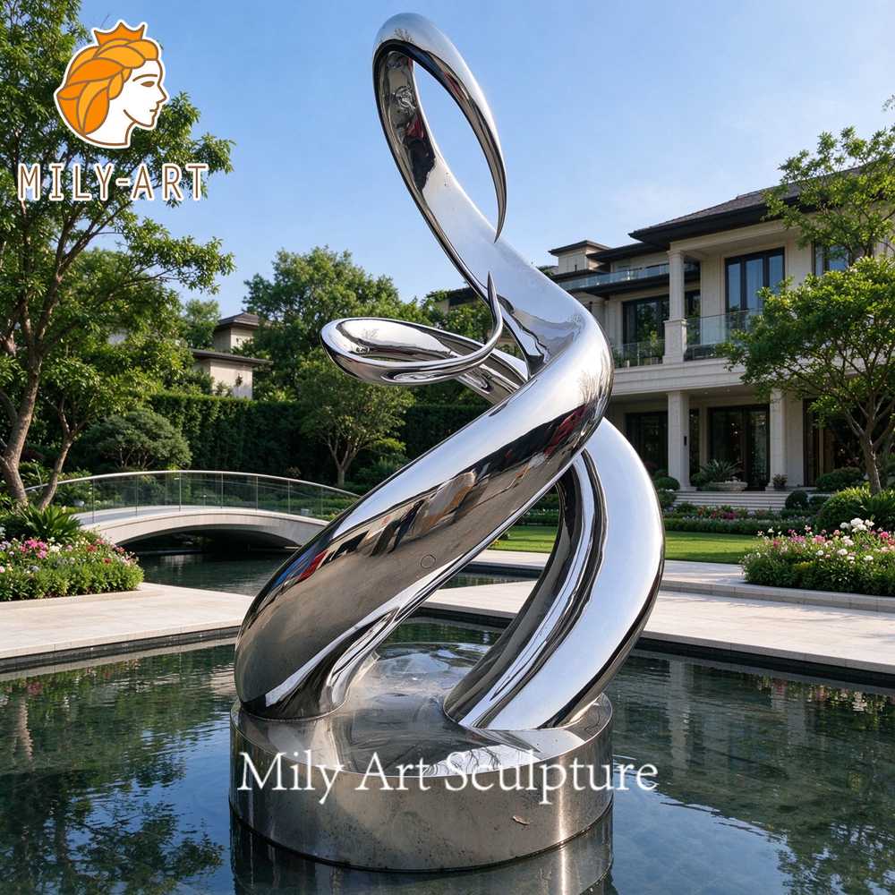 modern abstract metal outdoor sculpture