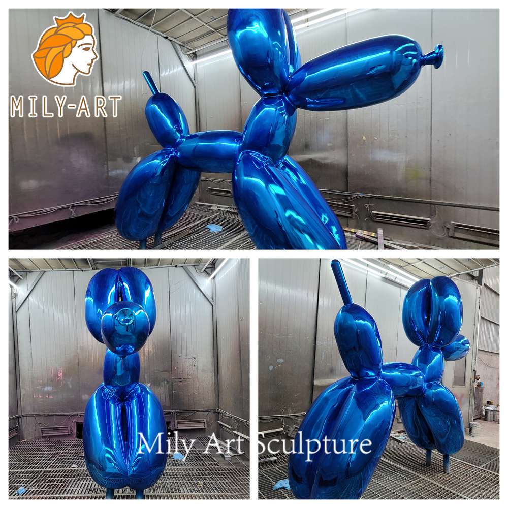 stainless steel balloon dog sculpture color coating