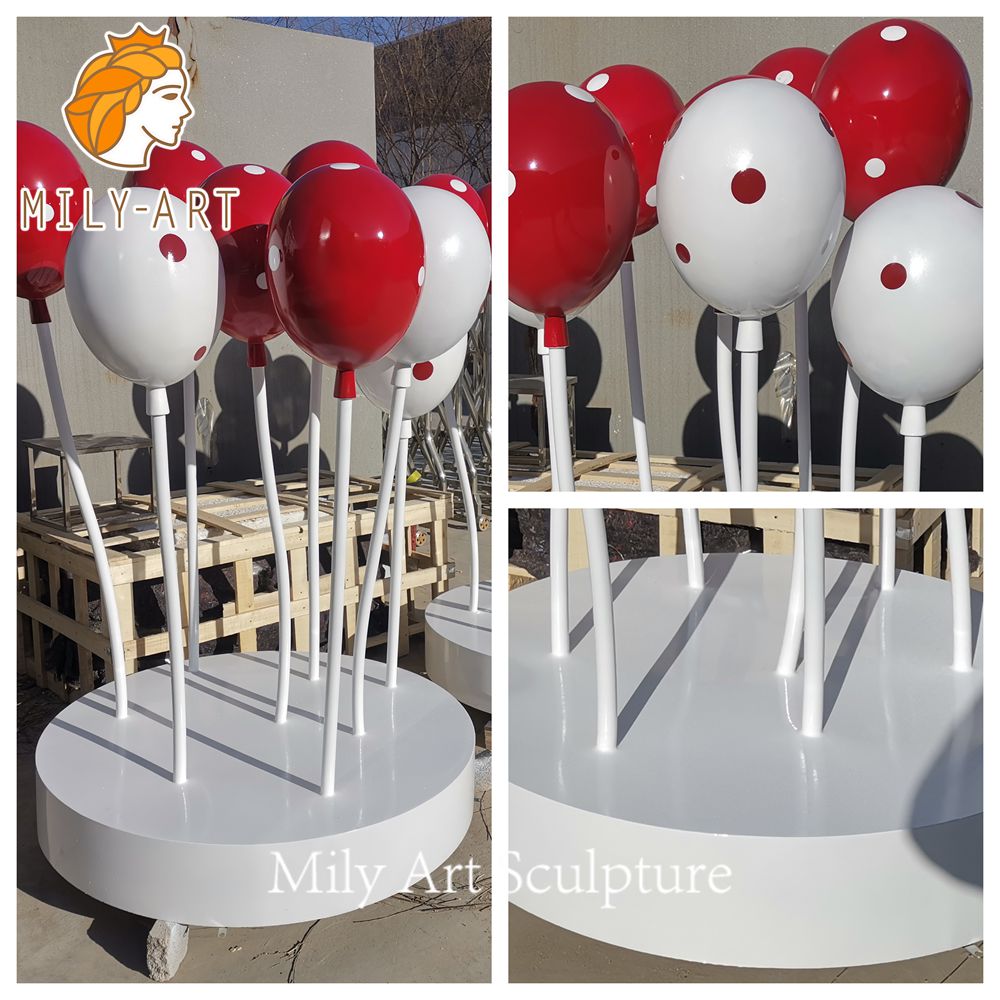 stainless steel balloon sculpture factory finished