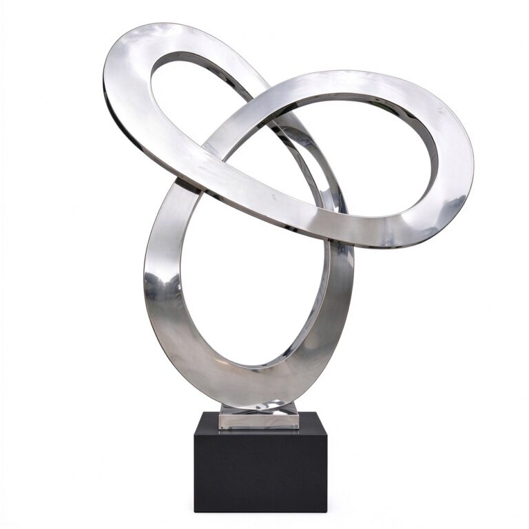 stainless steel clover sculpture for sale