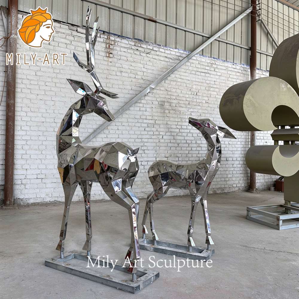 stainless steel deer sculpture factory