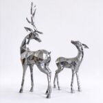 stainless steel deer sculpture for sale