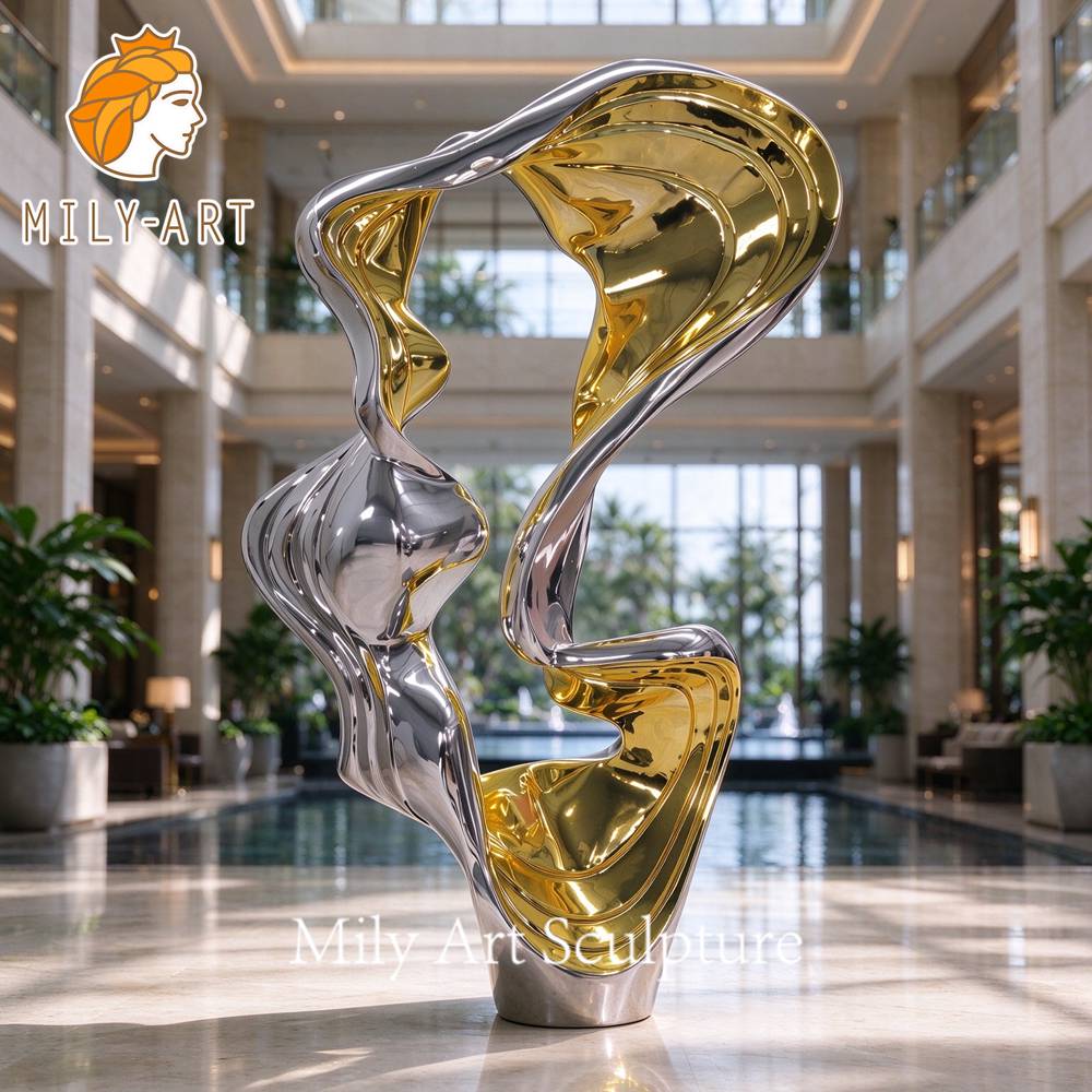 stainless steel modern statue