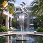 stainless steel outdoor bird water fountain