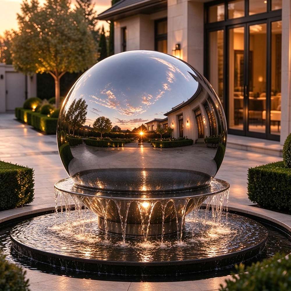How to Choose a Stainless Steel Water Feature for Your Villa Courtyard?