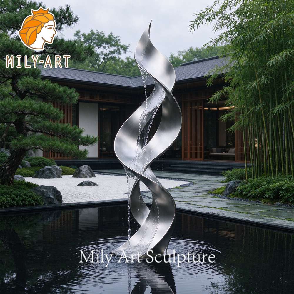 stainless steel water fountain villa